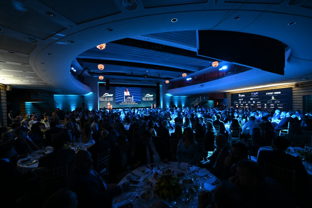 A general view of the Greek Shipping Hall of Fame Induction Ceremony and Dinner. April 2024